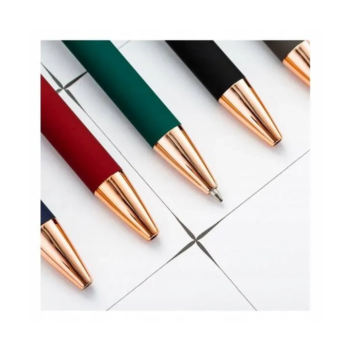 ECARLA długopis metalowy touch pen soft touch Czarny DL01 