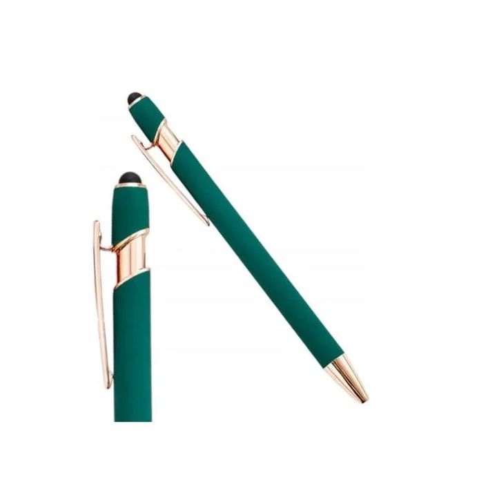 ECARLA długopis metalowy touch pen soft touch Zieleń DL03 
