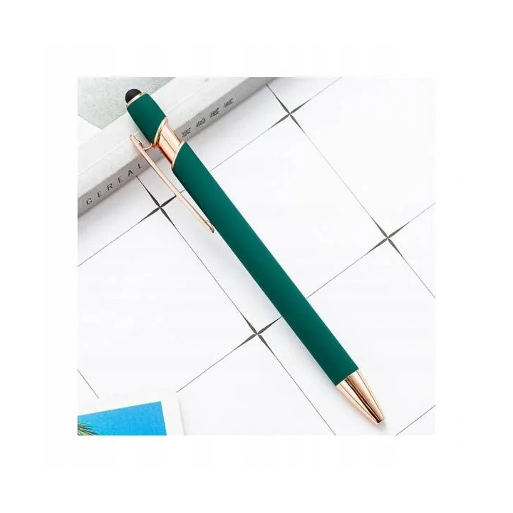 ECARLA długopis metalowy touch pen soft touch Zieleń DL03 