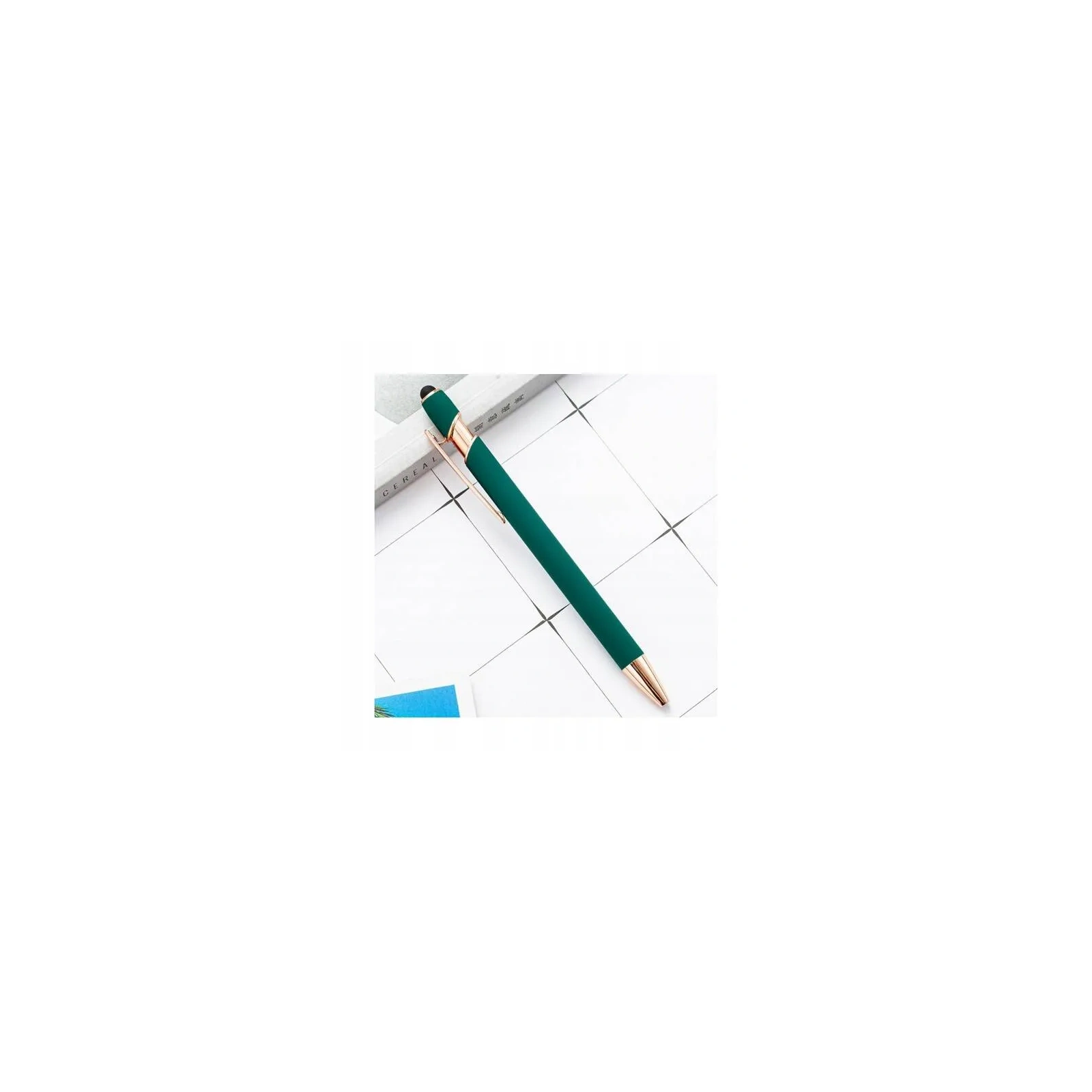 ECARLA długopis metalowy touch pen soft touch Zieleń DL03 