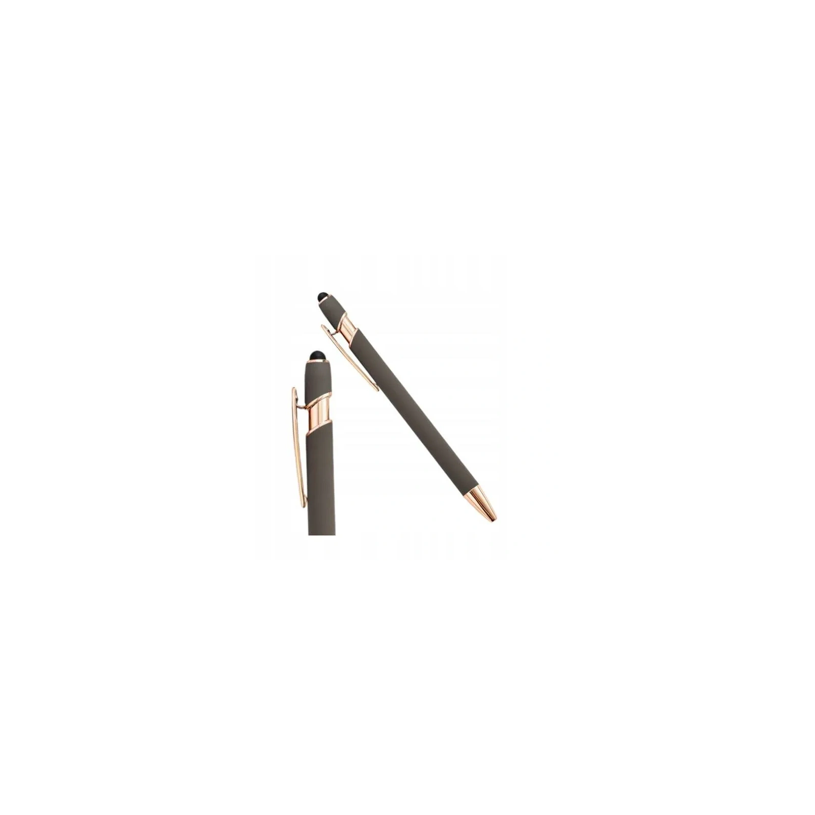 ECARLA długopis metalowy touch pen soft touch Szary DL05 