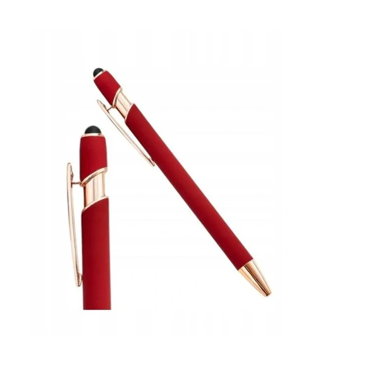ECARLA długopis metalowy touch pen soft touch Czerwień DL06 