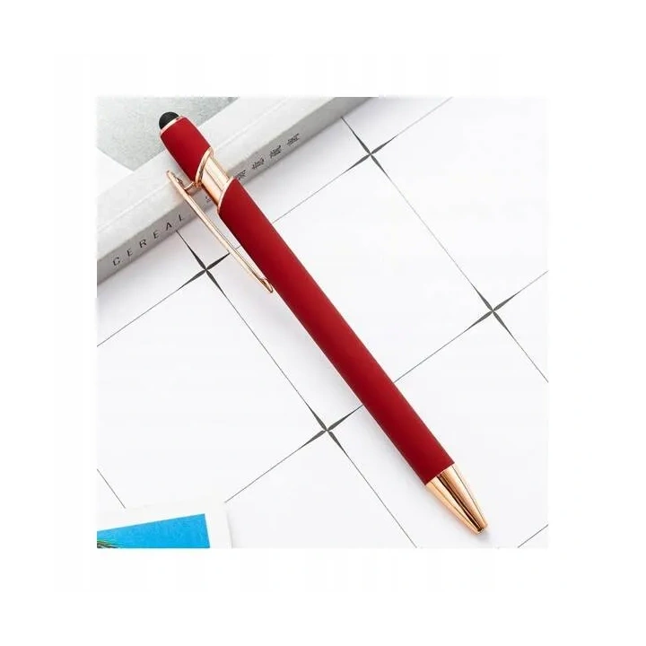 ECARLA długopis metalowy touch pen soft touch Czerwień DL06 