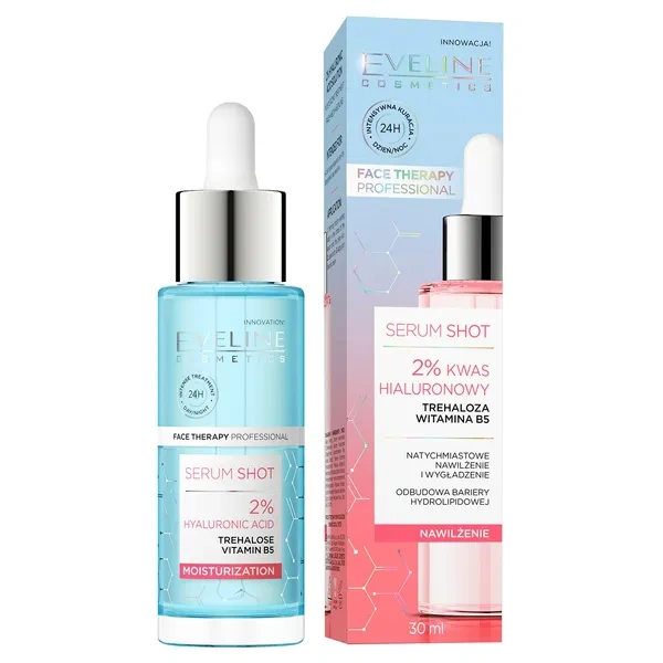EVELINE Serum Shot nawilżająca kuracja do twarzy 2% Kwas Hialuronowy 30ml