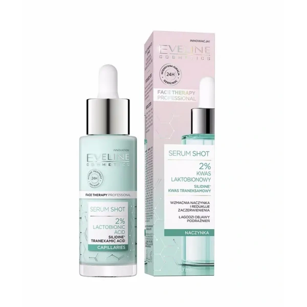 EVELINE Serum Shot wzmacniająca kuracja do twarzy 2% Kwas Laktobionowy 30ml