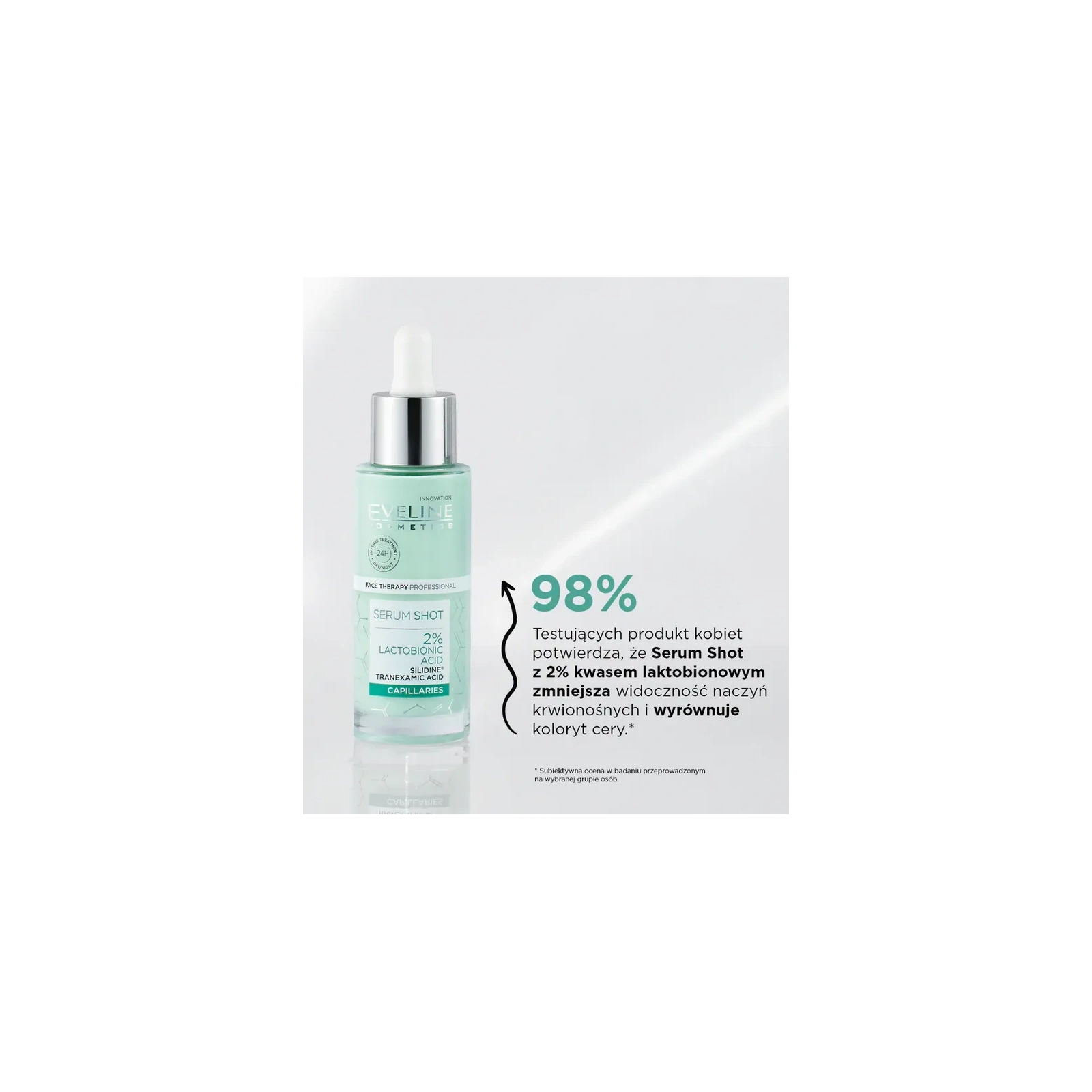 EVELINE Serum Shot wzmacniająca kuracja do twarzy 2% Kwas Laktobionowy 30ml
