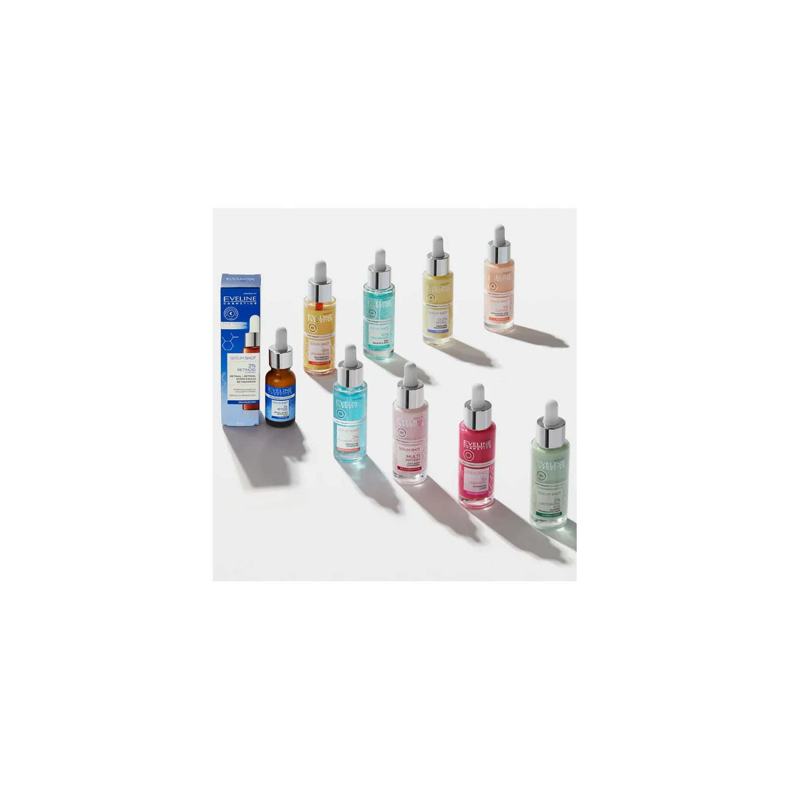 EVELINE Serum Shot wzmacniająca kuracja do twarzy 2% Kwas Laktobionowy 30ml