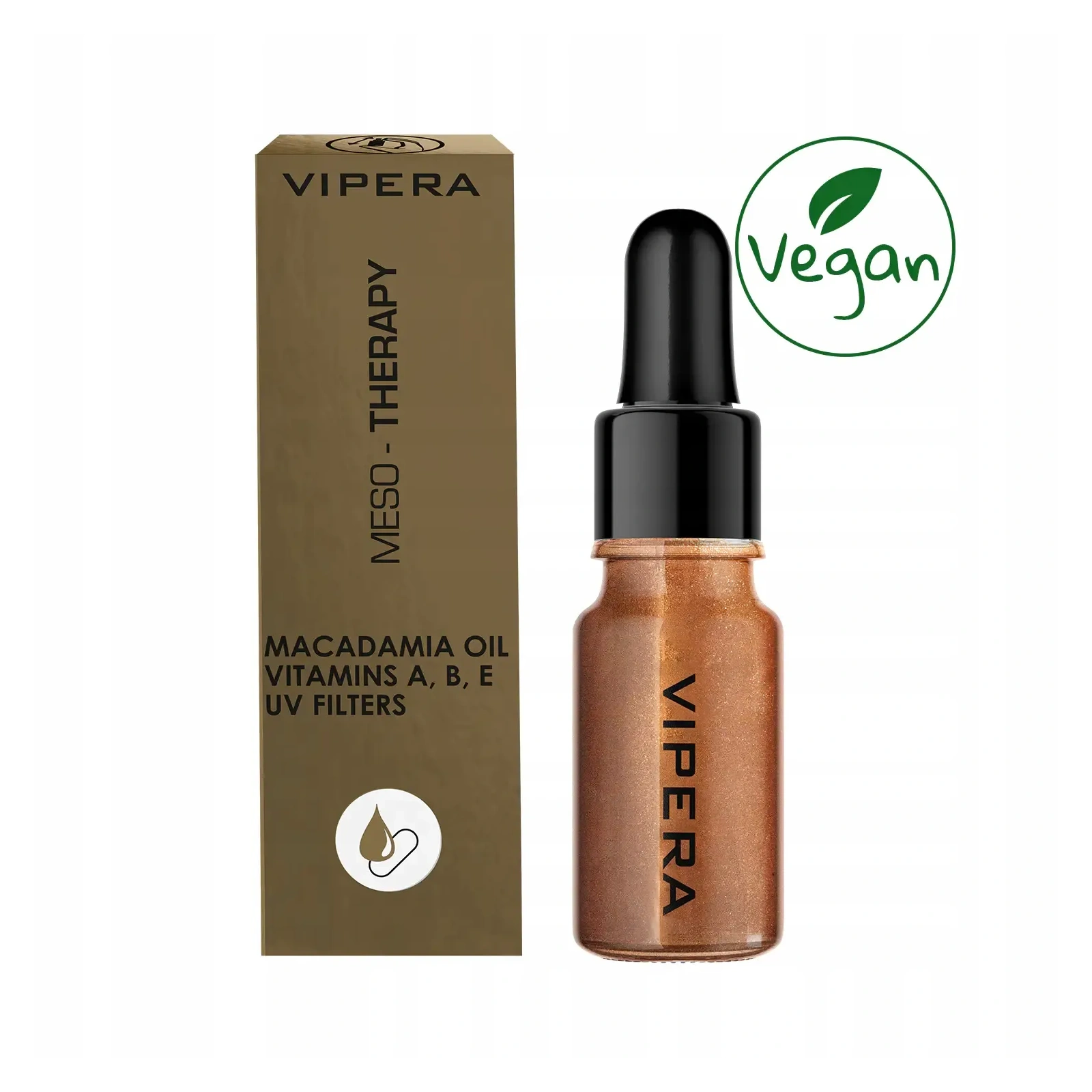VIPERA Meso-therapy Macadamia Oil serum rozświetlające ciało twarz włosy 15ml