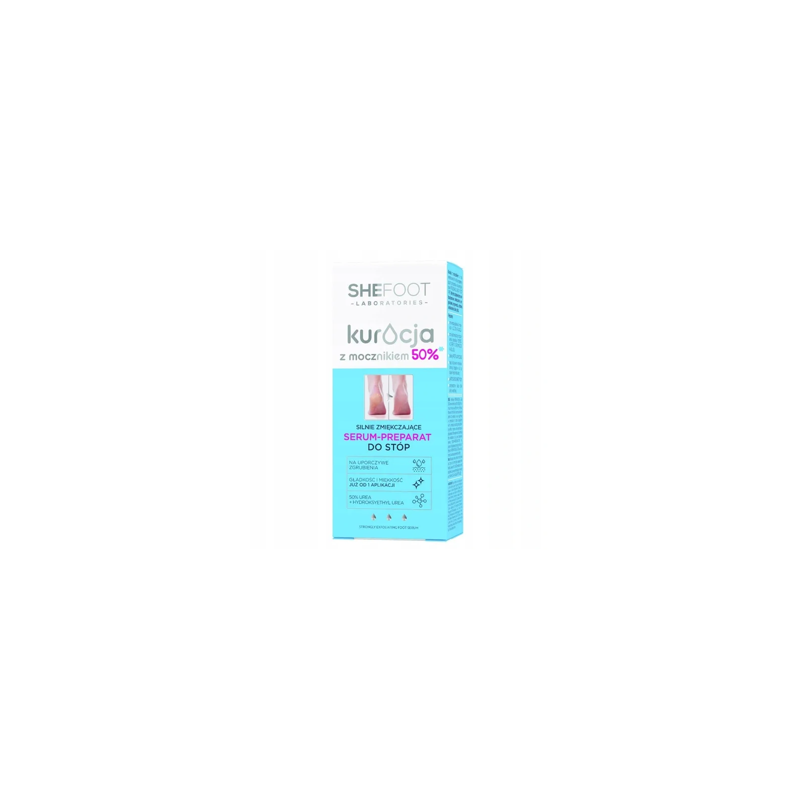 SHEFOOT Kuracja Z Mocznikiem serum do stóp zmiękczające 50% Mocznika 50ml