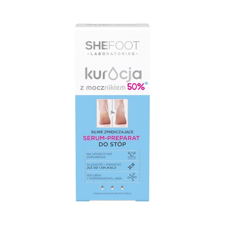 SHEFOOT Kuracja Z Mocznikiem serum do stóp zmiękczające 50% Mocznika 50ml