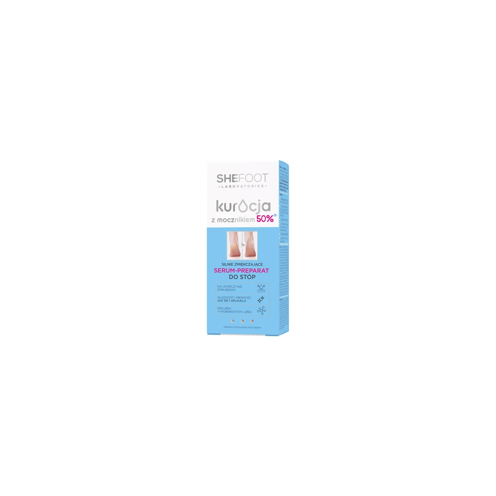 SHEFOOT Kuracja Z Mocznikiem serum do stóp zmiękczające 50% Mocznika 50ml