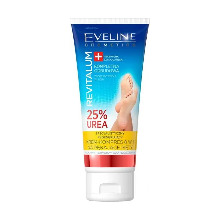 EVELINE Revitallum Kompletna Odbudowa krem-kompres 8w1 na pękające pięty 100ml