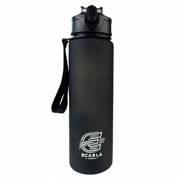 ECARLA Sports bidon butelka na wodę 750ml matowy Czarny BD48