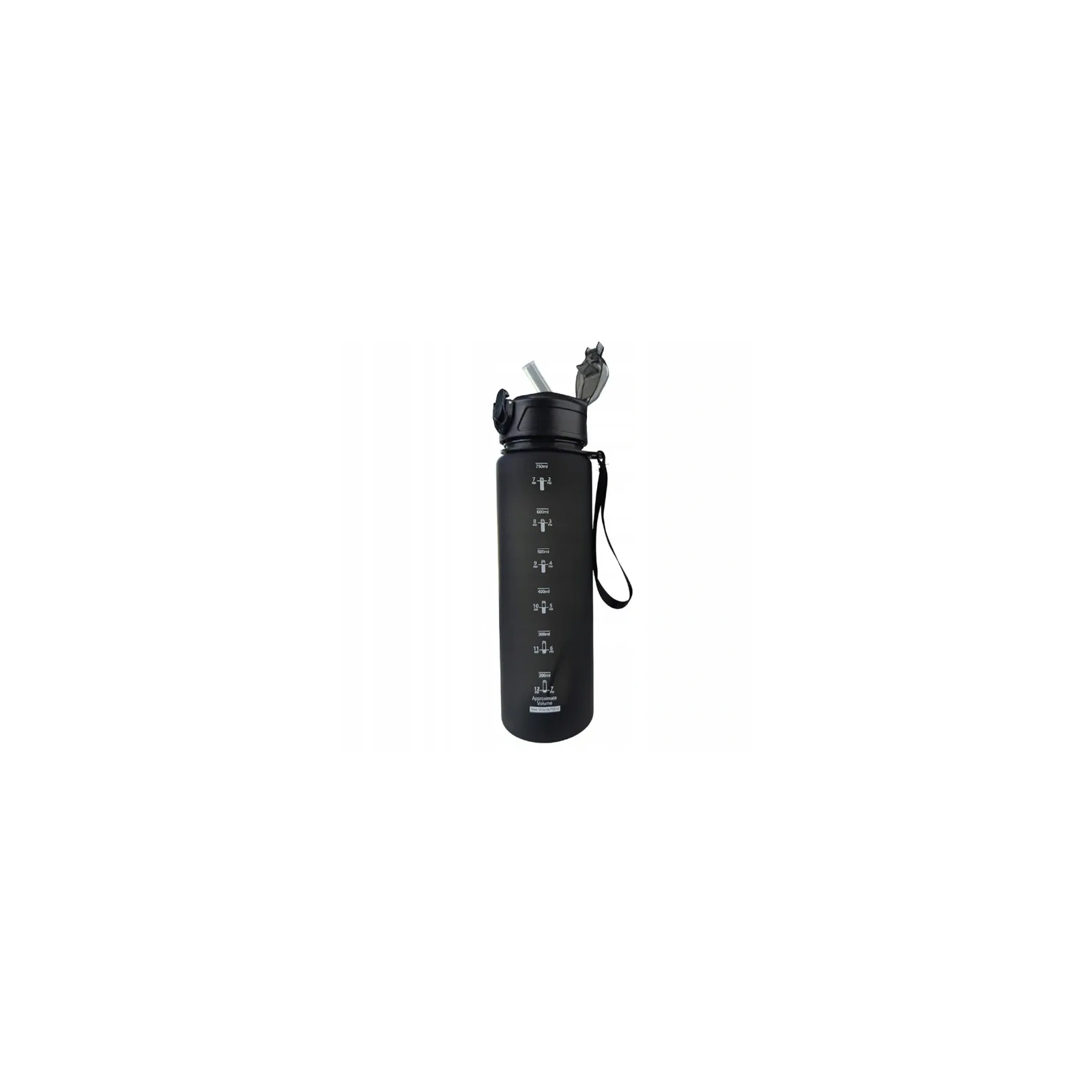 ECARLA Sports bidon butelka na wodę 750ml matowy Czarny BD48