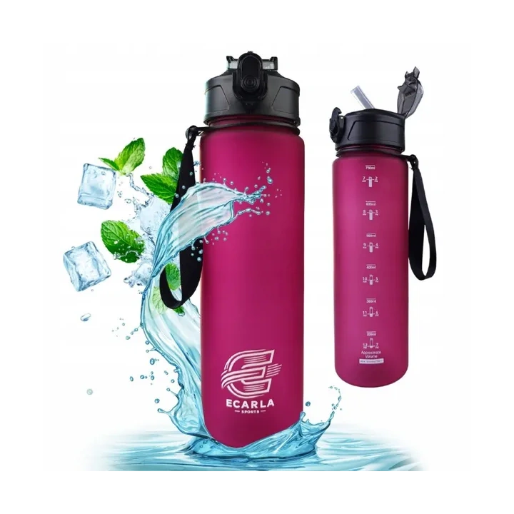 ECARLA Sports bidon butelka na wodę 750ml matowy Bordo BD49