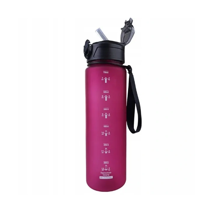 ECARLA Sports bidon butelka na wodę 750ml matowy Bordo BD49