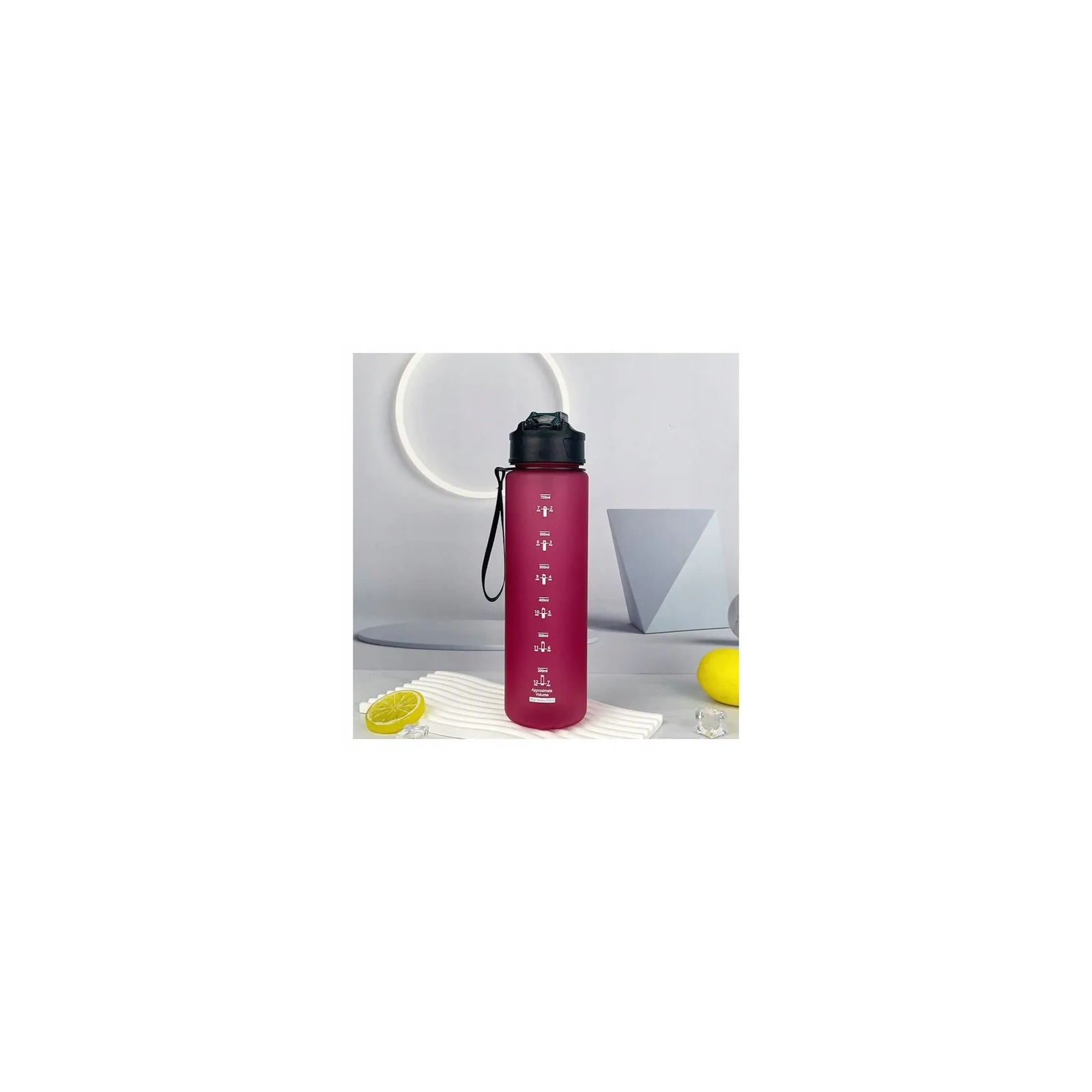 ECARLA Sports bidon butelka na wodę 750ml matowy Bordo BD49