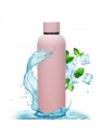 ECARLA bidon ze stali nierdzewnej, butelka termiczna 500ml Brudny Róż BD46R