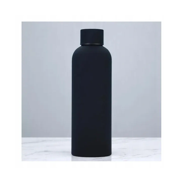 ECARLA bidon ze stali nierdzewnej, butelka termiczna 500ml Czarny BD46CZ