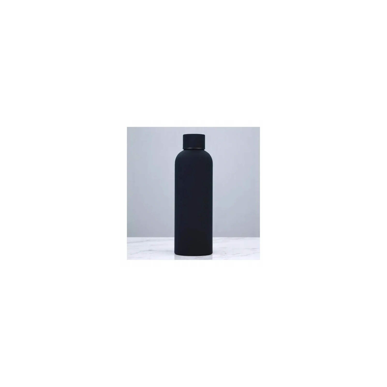 ECARLA bidon ze stali nierdzewnej, butelka termiczna 500ml Czarny BD46CZ