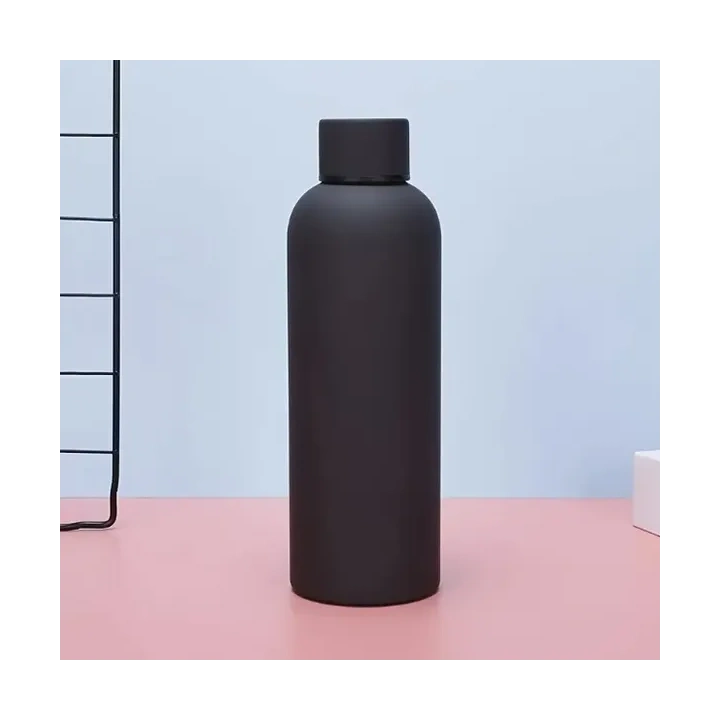ECARLA bidon ze stali nierdzewnej, butelka termiczna 500ml Czarny BD46CZ