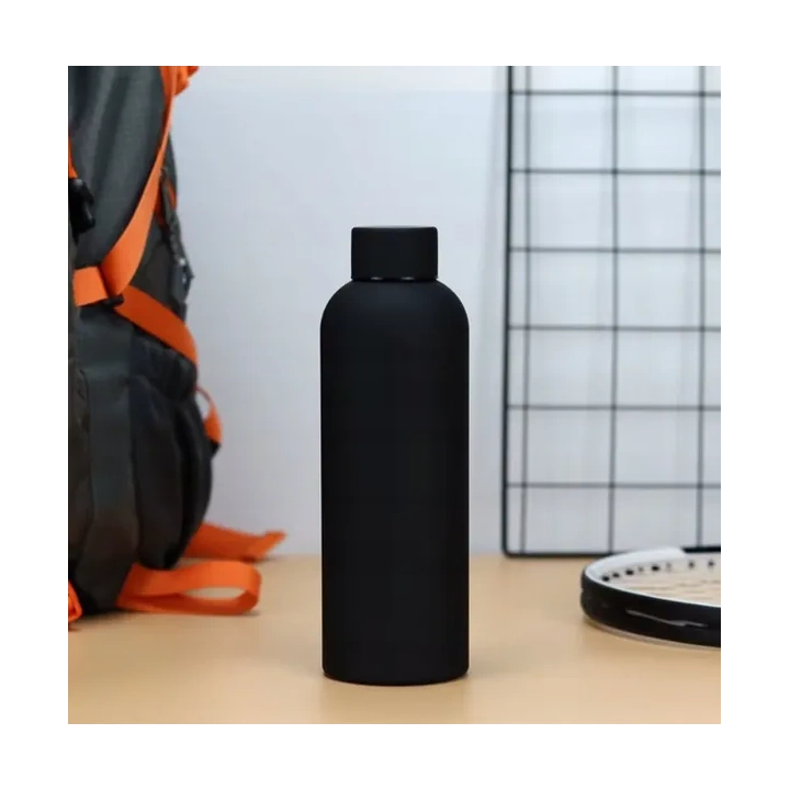 ECARLA bidon ze stali nierdzewnej, butelka termiczna 500ml Czarny BD46CZ