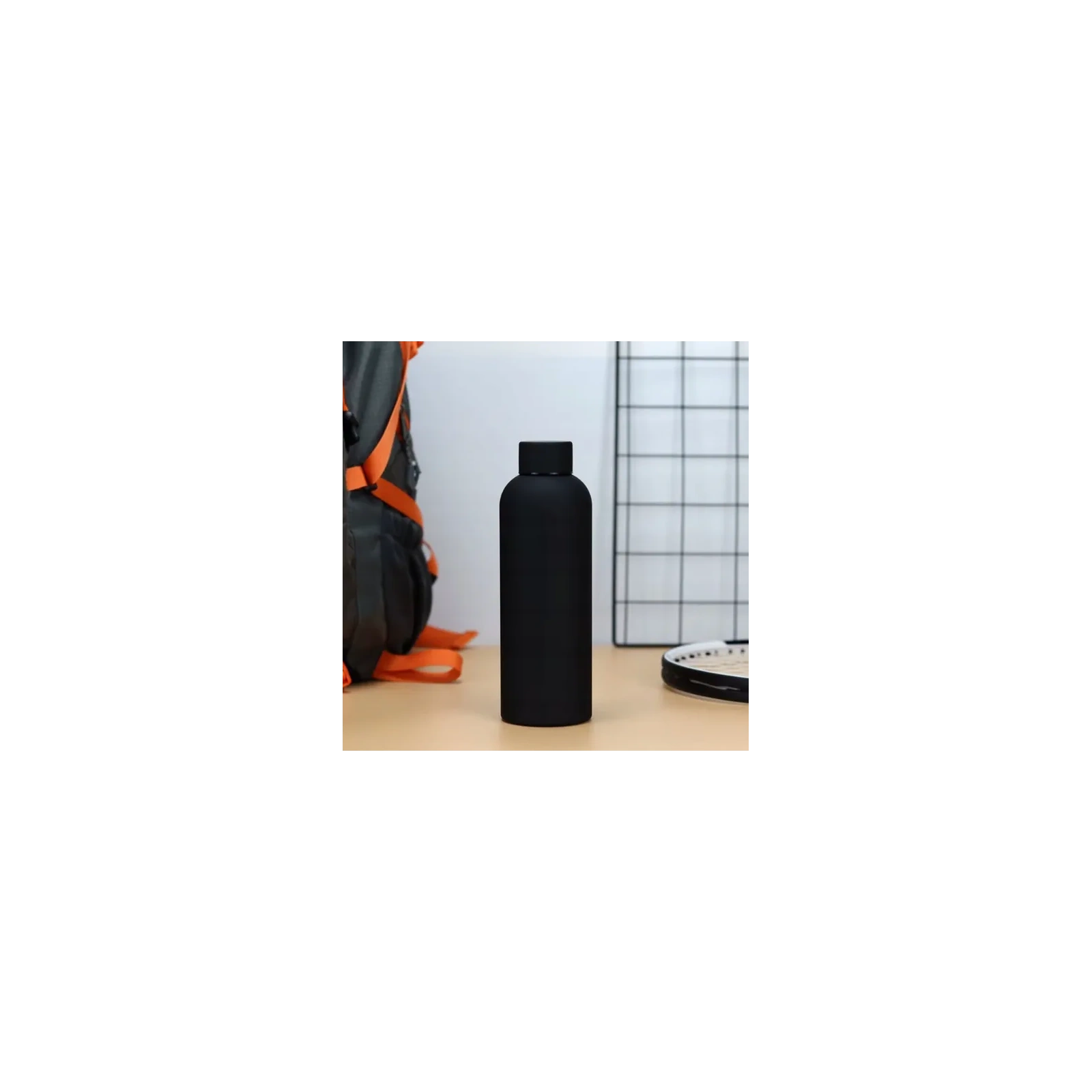 ECARLA bidon ze stali nierdzewnej, butelka termiczna 500ml Czarny BD46CZ