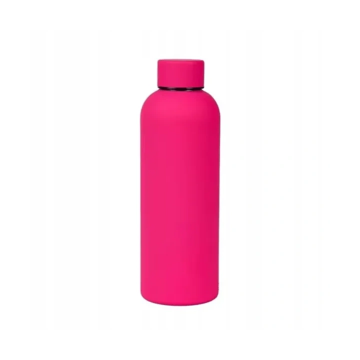 ECARLA bidon ze stali nierdzewnej, butelka termiczna 500ml Fuksja BD46F