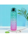 ECARLA butelka na wodę z miarką i słomką 1l Ombre Zieleń z Różem BD19 