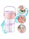 ECARLA butelka na wodę z koszyczkiem i słomką 600ml Believe BD21 