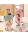 ECARLA butelka na wodę z koszyczkiem i słomką 600ml Fortune BD22 