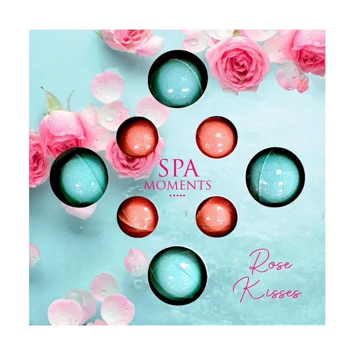 ESTETICA Spa Moments zestaw kul do kąpieli 4x30g, 4x20g Rose Kisses 
