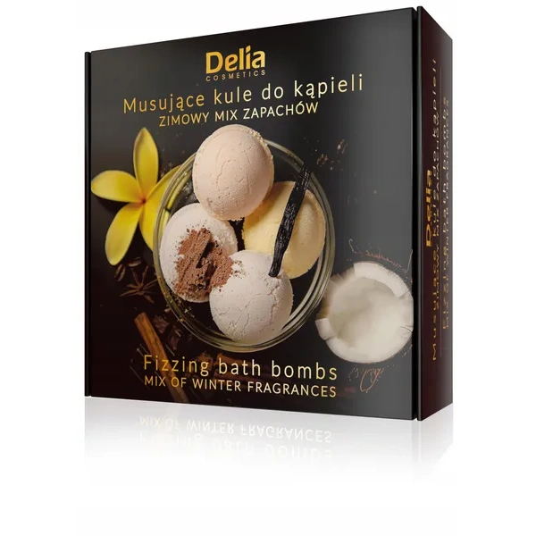 DELIA musujące kule do kąpieli Zimowy Mix Zapachów 4x100g