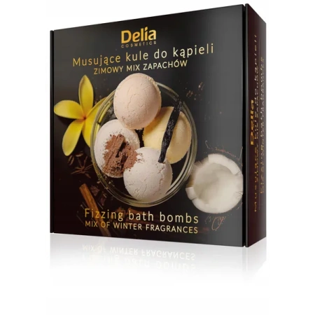 DELIA musujące kule do kąpieli Zimowy Mix Zapachów 4x100g