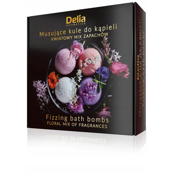 DELIA musujące kule do kąpieli Kwiatowy Mix Zapachów 4x100g