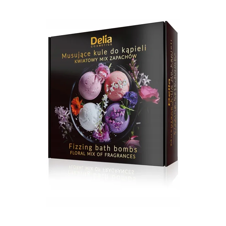 DELIA musujące kule do kąpieli Kwiatowy Mix Zapachów 4x100g