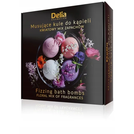 DELIA musujące kule do kąpieli Kwiatowy Mix Zapachów 4x100g