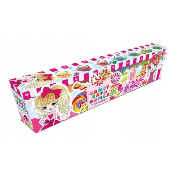 ESTETICA Chlapu Chlap Truck zestaw kul do kąpieli musujące Candy 7x50g 