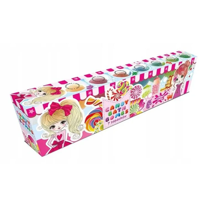 ESTETICA Chlapu Chlap Truck zestaw kul do kąpieli musujące Candy 7x50g 