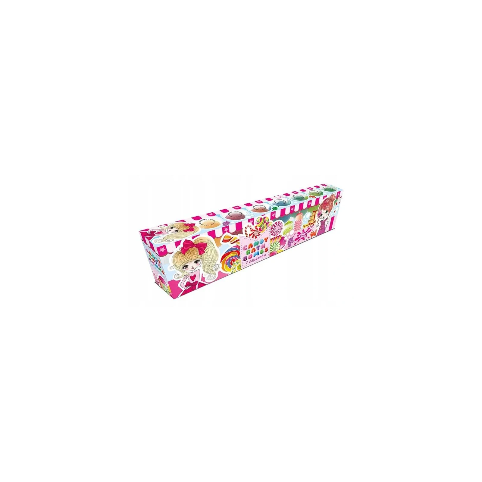 ESTETICA Chlapu Chlap Truck zestaw kul do kąpieli musujące Candy 7x50g 
