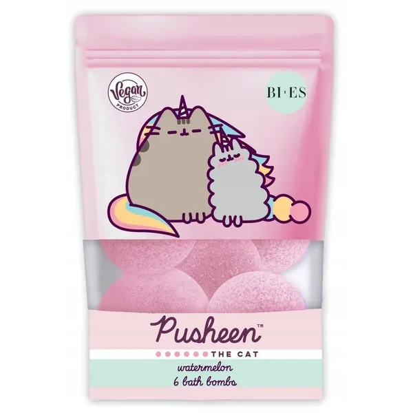 BIES Pusheen The Cat kule do kąpieli Watermelon 6x55g 