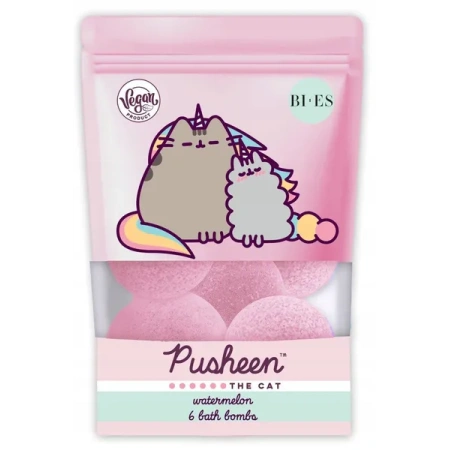 BIES Pusheen The Cat kule do kąpieli Watermelon 6x55g 