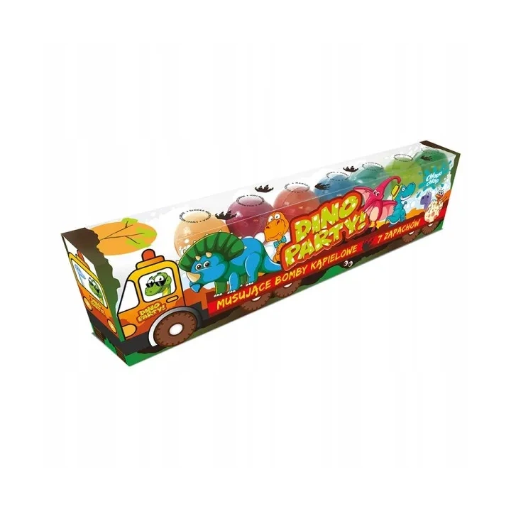 ESTETICA Chlapu Chlap Truck zestaw kul do kąpieli Dino 7x50g