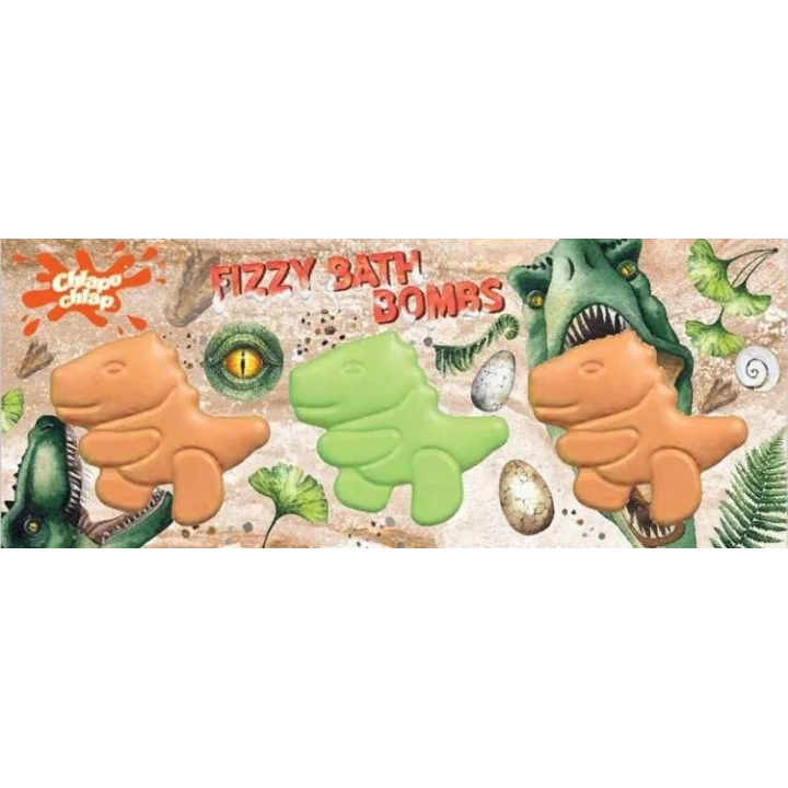 ESTETICA Chlapu Chlap Fizzy Bath Bombs kule do kąpieli Dinozaury 210g
