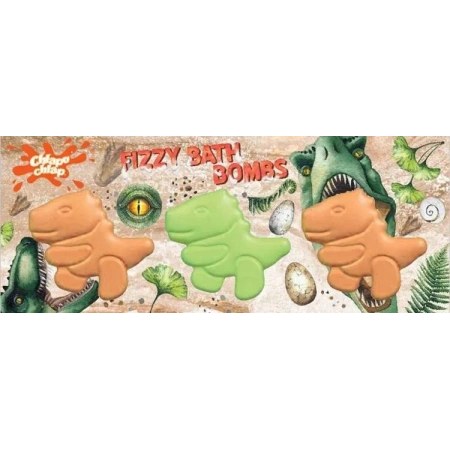 ESTETICA Chlapu Chlap Fizzy Bath Bombs kule do kąpieli Dinozaury 210g