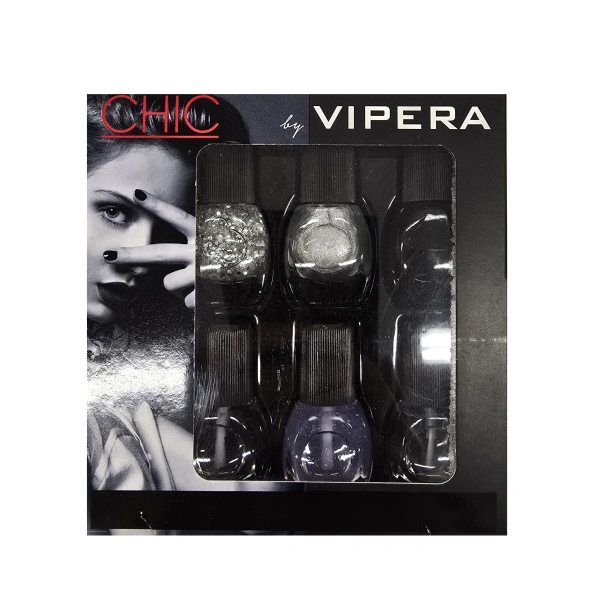 VIPERA Chic komplet lakierów do paznokci 26 Silver Look 6x5,5ml