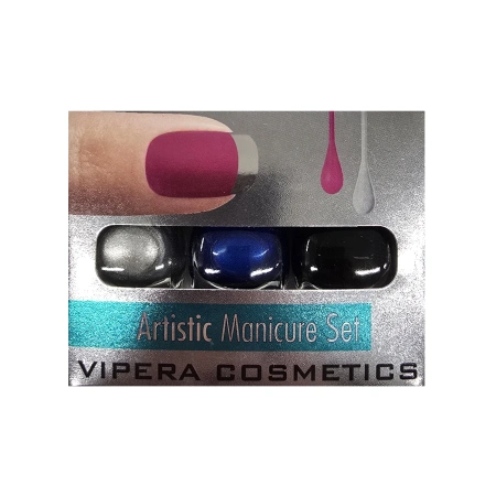 VIPERA Artistic Manicure Set zestaw lakierów do paznokci 22 Deep Blue 3x5,5ml