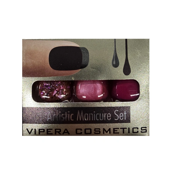 VIPERA Artistic Manicure Set zestaw lakierów do paznokci 33 Flamingo 3x5,5ml