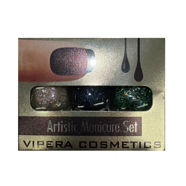 VIPERA Artistic Manicure Set zestaw lakierów do paznokci 40 Midnight 3x5,5ml