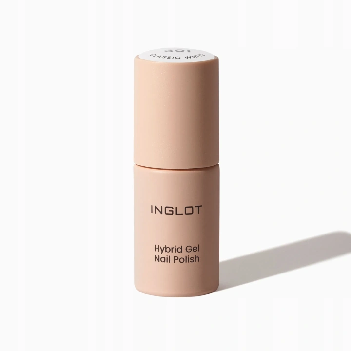 INGLOT Hybrid wegański lakier hydrydowy HEMA-free 301 Classic White 6ml 